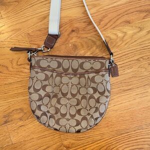 Coach Tan and Brown Crossbody Bag